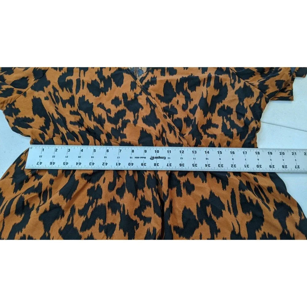 Shein CURVE Women's PLUS 3XL Leopard Print STRETCH Lightweight Blouse Top - Picture 10 of 13